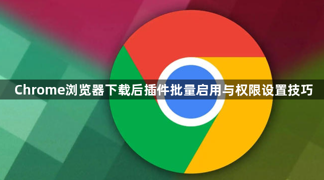 Chrome浏览器下载后插件批量启用与权限设置技巧1