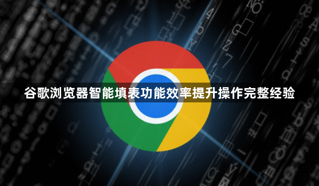 谷歌浏览器智能填表功能效率提升操作完整经验1