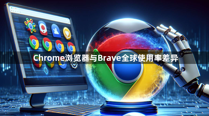Chrome浏览器与Brave全球使用率差异1