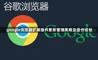 google浏览器扩展插件更新管理策略及操作经验1