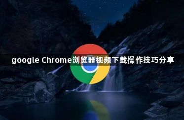 google Chrome浏览器视频下载操作技巧分享1
