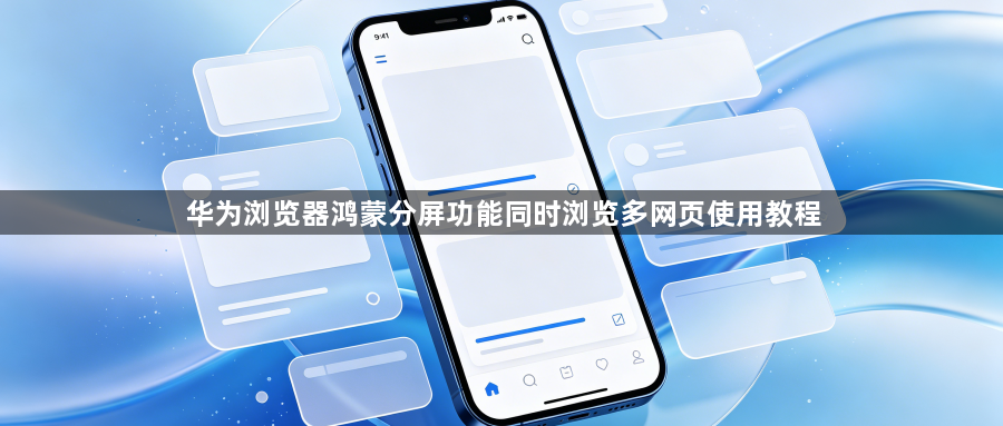 华为浏览器鸿蒙分屏功能同时浏览多网页使用教程1