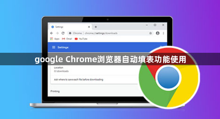 google Chrome浏览器自动填表功能使用1