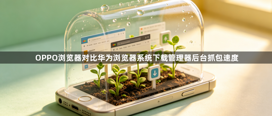 OPPO浏览器对比华为浏览器系统下载管理器后台抓包速度1