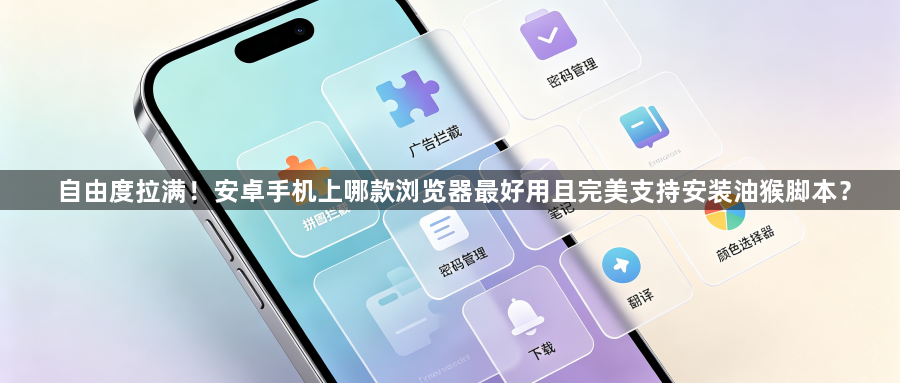 自由度拉满！安卓手机上哪款浏览器最好用且完美支持安装油猴脚本？1