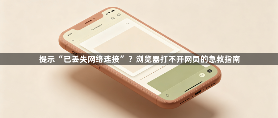 提示“已丢失网络连接”？浏览器打不开网页的急救指南1