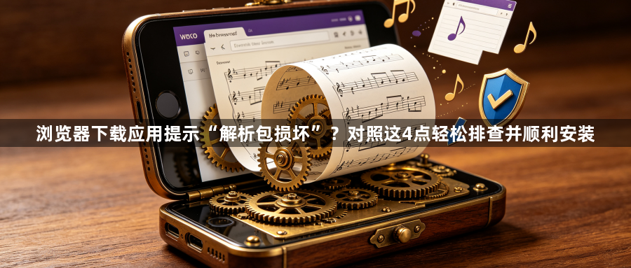 浏览器下载应用提示“解析包损坏”?对照这4点轻松排查并顺利安装1