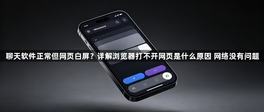 聊天软件正常但网页白屏？详解浏览器打不开网页是什么原因 网络没有问题1