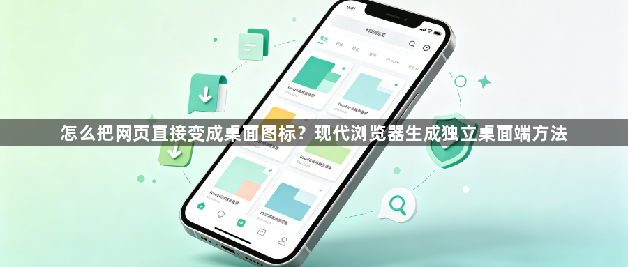 怎么把网页直接变成桌面图标？现代浏览器生成独立桌面端方法1