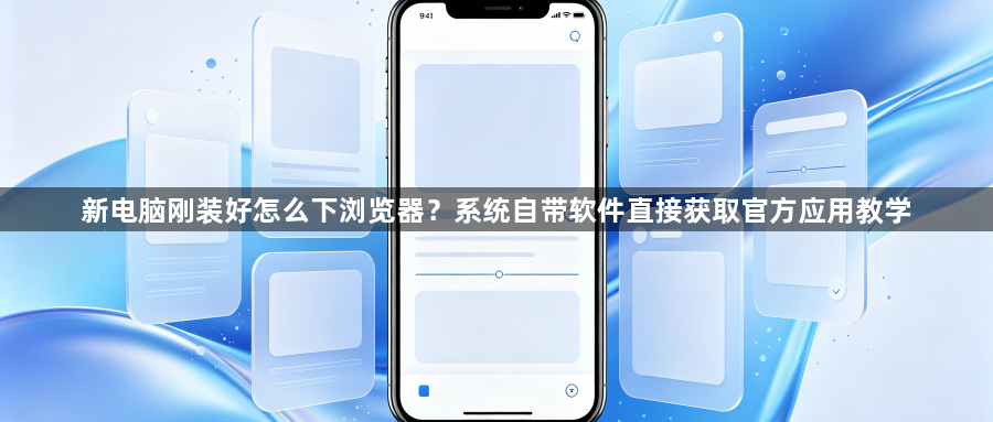 新电脑刚装好怎么下浏览器？系统自带软件直接获取官方应用教学1