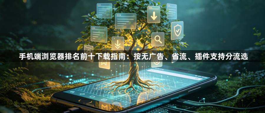 手机端浏览器排名前十下载指南：按无广告、省流、插件支持分流选1