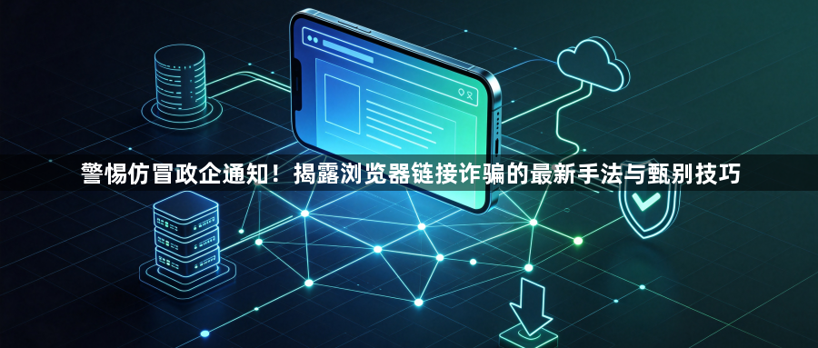 警惕仿冒政企通知！揭露浏览器链接诈骗的最新手法与甄别技巧1