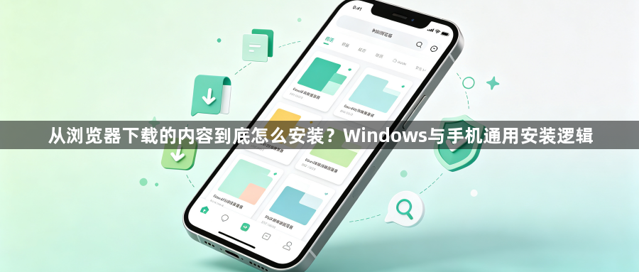 从浏览器下载的内容到底怎么安装？Windows与手机通用安装逻辑1